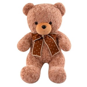 MASKOTKA PRZYTULANKA MIŚ Z KOKARDKĄ 45CM, LEANTOYS
