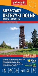 MAPA - BIESZCZADY. USTRZYKI DOLNE, HOLICA...