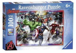 PUZZLE 100 AVENGERS ZGROMADZENIE XXL, RAVENSBURGER