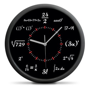 ZEGAR ŚCIENNY Z DZIAŁANIAMI MATEMATYCZNYMI