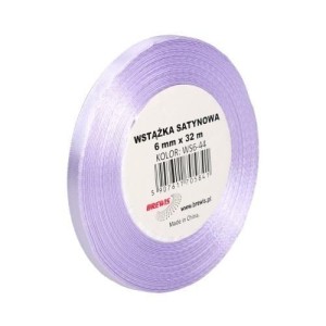 WSTĄŻKA SATYNOWA JASNY LAWENDOWY 6MM X 32M