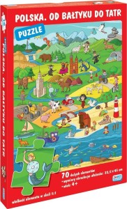 PUZZLE 70 ELEMENTÓW. POLSKA. OD BAŁTYKU DO TATR
