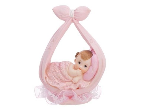 Figurka Dziewczynka w chuście różowy 11cm