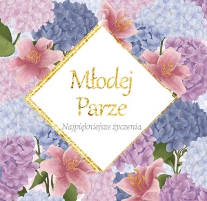 KARNET KWD Z BILECIKIEM HS ŚLUB HORTENSJE