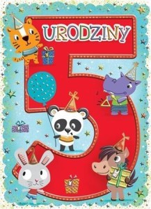 KARNET B6 URODZINY 5 - ZWIERZAKI