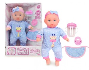 LALKA NATALIA BOBAS Z AKCESORIAMI MÓWIĄCY 30CM