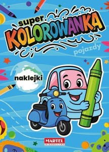 SUPER KOLOROWANKA POJAZDY Z NAKLEJKAMI
