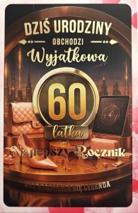 KARNET Z WYMIENNYMI ROCZNIKAMI 60 DAMSKA