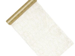 SIATKA DEKORACYJNA FIBRA ZŁOTY 0,36X9M