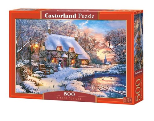 Puzzle 500 Winter Cottage CASTOR, Castorland