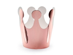PARTY KORONA RÓŻOWE ZŁOTO 6CM 6SZT