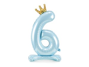 STOJĄCY BALON FOLIOWY 6 BŁĘKITNY 84CM