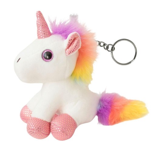 Brelok pluszowy biały 12cm, Leantoys