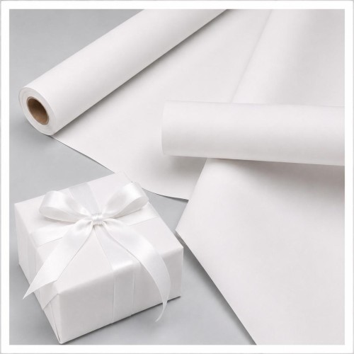 Papier ozdobny biały klasyczny X-Strong 57cmx25m