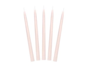 ŚWIECA STOŻKOWA MATOWA NUDE 24CM 10SZT