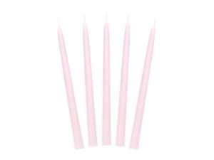 ŚWIECA STOŻKOWA MATOWA J. RÓŻOWY 24CM 10SZT