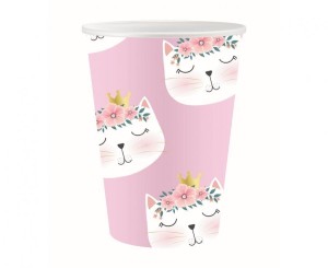 KUBECZKI PAPIEROWE KOTEK 250 ML 6SZT