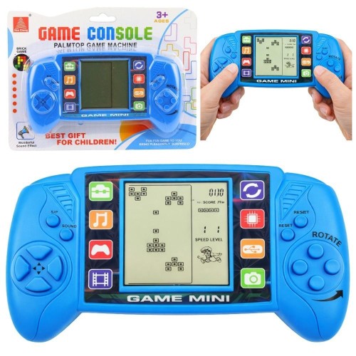 Gra elektroniczna konsola tetris niebieska