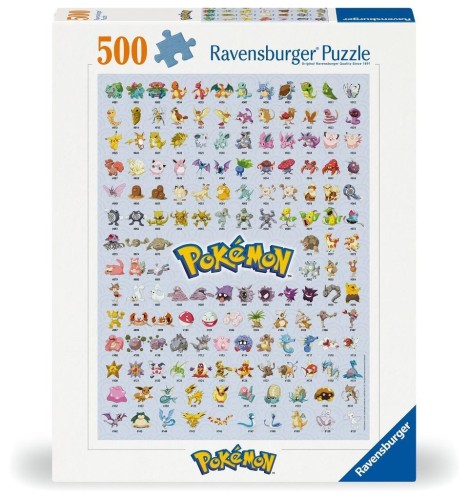 Puzzle 500 2D: Pokemon Postacie, Ravensburger