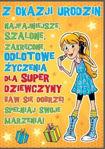 KARNET YOUNG B6 + KOPERTA WZÓR NR 004 URODZINY
