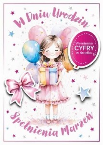 KARNET URODZINY WYMIENNE CYFRY