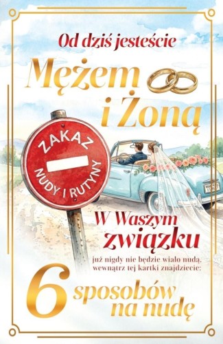 Karnet Ślub z kostką - grą erotyczną