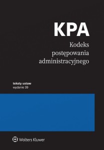KODEKS POSTĘPOWANIA ADMINISTRACYJNEGO W.39