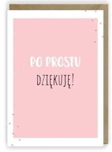 KARTKA OKOLICZNOŚCIOWA, EKO KOPERTA DZIĘKUJĘ K001