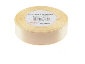 WSTĄŻKA SATYNOWA ECRU 25MMX32M