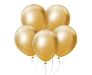 BALONY BEAUTY&CHARM PLATYNOWE ZŁOTE 30CM 7SZT