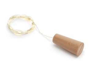 LAMPKI LED Z KORKIEM DO BUTELKI CIEPŁY BIAŁY 197CM