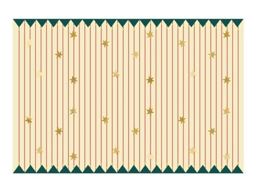 Obrus papierowy Pasy z gwiazdkami 180x120cm