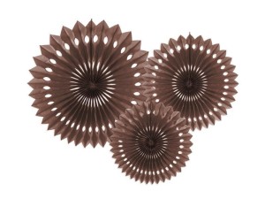 ROZETY DEKORACYJNE BRĄZOWE 20-30CM