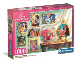 PUZZLE 1000 COMPACT DISNEY PRINCESS, CLEMENTONI