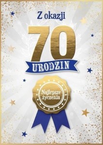 KARNET URODZINY 70