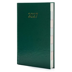 KALENDARZ 2027 A5 EKONOMICZNY DZIENNY ZIELONY