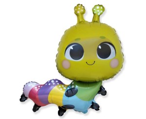 BALON FOLIOWY KOLOROWA GĄSIENNICA 60CM
