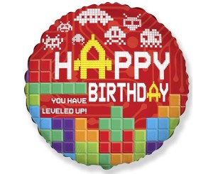 BALON FOLIOWY 45CM HAPPY BIRTHDAY