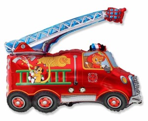 BALON FOLIOWY WÓZ STRAŻACKI 60CM