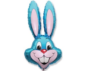 BALON FOLIOWY RABBIT NIEBIESKI 60CM