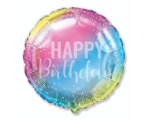 BALON FOLIOWY BIRTHDAY GRADIENT 45CM