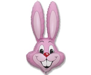 BALON FOLIOWY RABBIT JASNORÓŻOWY 60CM