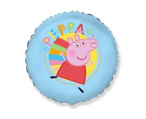 BALON FOLIOWY PEPPA BLUE 45CM