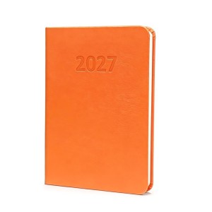 KALENDARZ 2027 A6 PRESTIGE TYGODNIOWY POMARAŃCZOWY