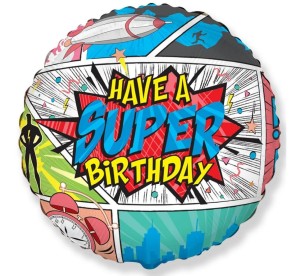BALON FOLIOWY SUPERBIRTHDAY 45CM