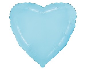 BALON FOLIOWY SERCE (NIEBIESKIE DELIKATNE 45CM
