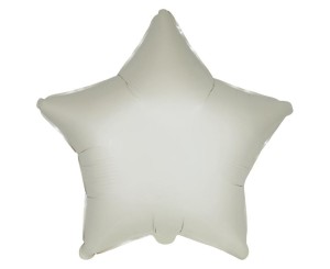 BALON FOLIOWY GWIAZDA SATYNOWY PASTEL KREMOWY 45CM