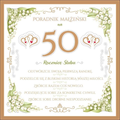 Kartka z okazji 50 rocznicy ślubu KWR03