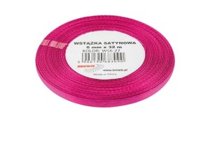 WSTĄŻKA SATYNOWA PURPURA 6MMX32M 2SZT