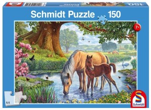 PUZZLE 150 KONIE PRZY STRUMIENIU G3, SCHMIDT